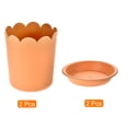 thumbnail image 3 of Maceta de plástico Unique Bargains 6.7 Pulgadas Amarillo 2 Paquetes, 3 of 7