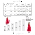 thumbnail image 4 of IBTOM CASTLE Little Big Girls Vintage Lace Junior Bridesmaid Dress Floor Length Dance Ball Pageant Maxi Gown for Party Wedding 7-8 Years Red, 4 of 8