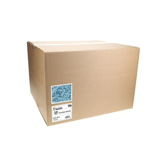 Essentials by Leisure Arts Crinkle Shred Box, Baby Blue, 10lbs Shredded Paper Filler, Crinkle Cut Paper Shred Filler, Box Filler, Shredded Paper for Gift Box, Paper Crinkle Filler, Box Filling