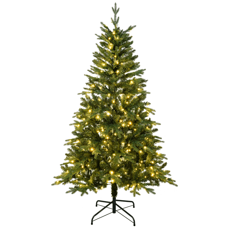 Goosiay 6ft Prelit Hinged Christmas Tree with 300 Multicolor