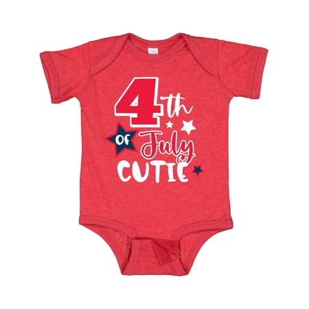 

Inktastic 4th of July Cutie with Stars Gift Baby Boy or Baby Girl Bodysuit