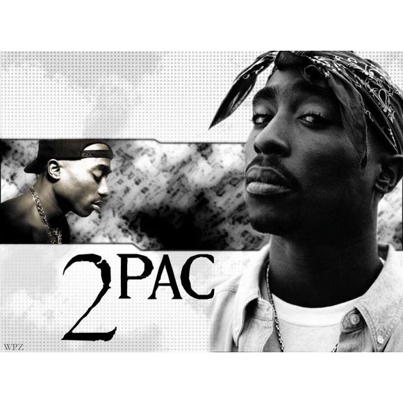 PPHAOSHO Tupac Shakur Pac Affiche Peinture Sans Cadre Toile Affiches Murales Art Image Impression Déco Maison Moderne 20x30 Pouces