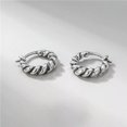 thumbnail image 2 of QQTDFG Sterling Silver Bali Twisted Rope Huggie Hoop Earrings Women Jewelry A4370-default, 2 of 5