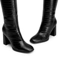 thumbnail image 3 of DREAM PAIRS Women's Knee High Boots Square Toe Gogo Boots Chunky Heel Boots with Side Zip Fashion Tall Boots For Women, 3 of 9