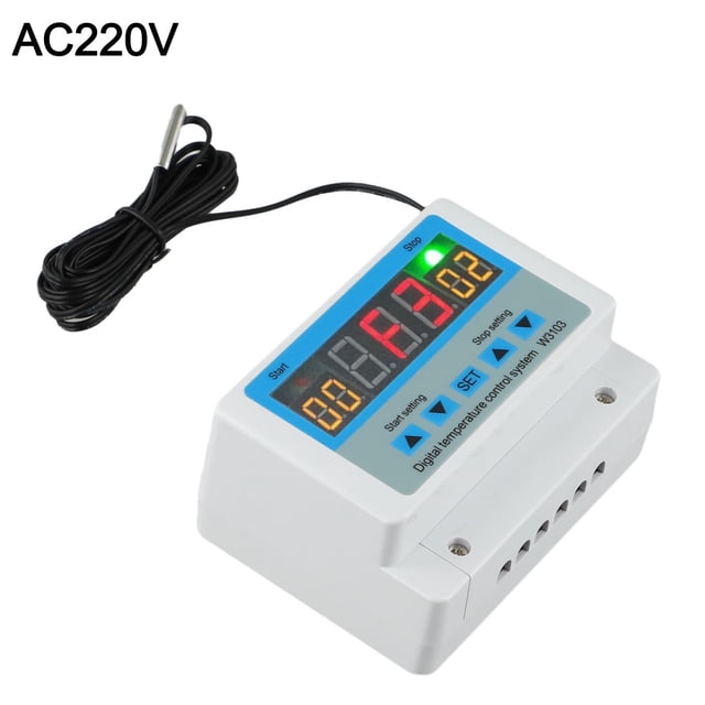 AC 220V 5000W Digital Thermostat 30A Temperature Controller Switch DC 12V 24V AC220V 5000W