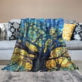 thumbnail image 2 of Fenyluxe Branches and Leaves Lightweight Throw Blanket for Couch Sofa Bed All Seasons Decor 50x60in, 2 of 6