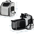 thumbnail image 4 of PUPIX Pet Carrier Backpack Expandable Cat Dog Backpack with Back Extension Breathable Mesh Travel Pet Backpack for Small Dogs Cats Airline Approved Holds up to 26 lbs, 4 of 9