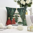 thumbnail image 3 of Green Xmas Trees Pine Farmhouse Throw Pillows Cover Square Square Cushion Covers 2 Pieces Fashion Throw Cushion Case for Indoor Home Bedroom, 3 of 7
