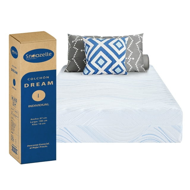 Magma Life Colchón Individual Firme, Espuma Alta Densidad, Memory Foam, Hipoalergénico