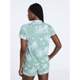 thumbnail image 3 of Joyspun Women's Dreamy Soft Collection Notch Collar Top and Shorts Pajama Set, 2-Piece, Sizes XS-3X, 3 of 5