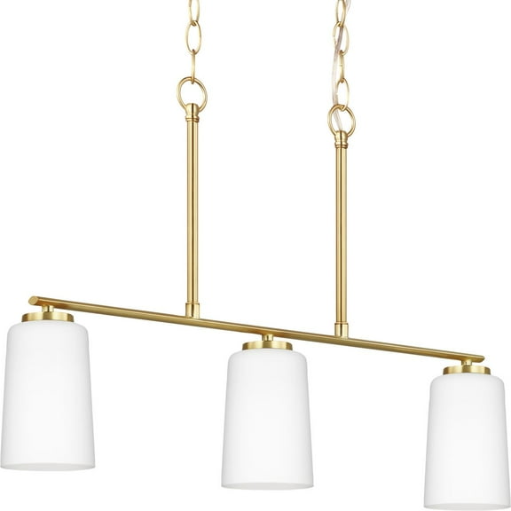 Progress Lighting - Adley - 3 Light Linear Chandelier In Contemporary Style-17