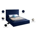 thumbnail image 5 of Bliss Navy Velvet King Bed (3 Boxes)-Color:Navy Velvet,Style:Contemporary, 5 of 6