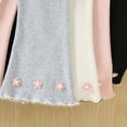 thumbnail image 4 of CPNG Girls Ruffle Leggings Bell Bottom Flare Pants Toddler Baby Girls Solid Color Stretchy Bell Bottoms Trousers(Grey,3-4 Years), 4 of 9