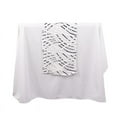 BalsaCircle 12x108 in White Black Mesh Wavy Embroidered Sequins Table ...