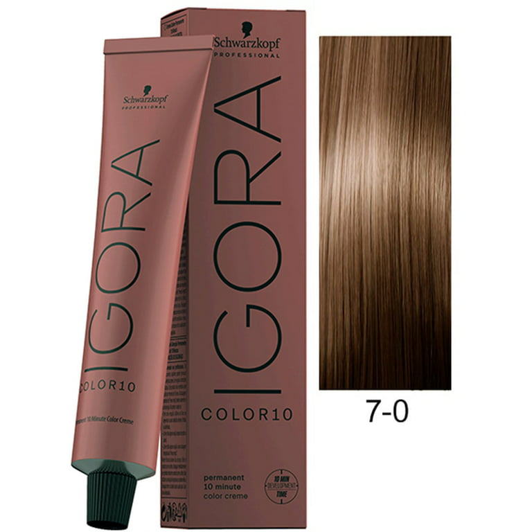 brandwond debat ambitie Igora Color10 (7-0 Medium Natural Blonde) Permanent 10 Minute Hair Color  Cream and Sleek Tint Brush (Bundle 2 items) - Walmart.com