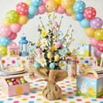 thumbnail image 5 of Tyidzon Easter Egg Tree Centerpiece, 17.7 Inch Potted Artificial Tree with Carrots Flowers & Eggs Ornaments, Spring Tabletop Decor for Indoor Holiday Home, 5 of 7