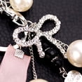 thumbnail image 4 of GOOHOCHY Llaveros con lazo de cristal, llavero de cinta, llavero de perla para coche, colgantes para bolsos de mujer, accesorios para llaveros (rosa), 4 of 8