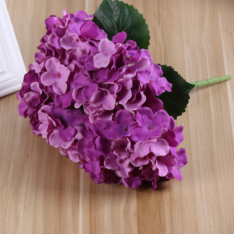 Feildoo Artificial Silk Hydrangea Flower Heads with Stem, Fake