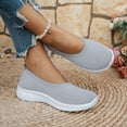 thumbnail image 4 of Avrnliq Womens Slip On Knit Loafers - Breathable Comfortable Walking Shoes with Padded Insole, Lightweight Casual Everyday Shoes for Women, Gray,Size 41, 4 of 7