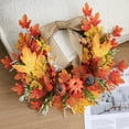 thumbnail image 4 of AKEGAMN Décoration d'Automne Couronne de Festival Couronne de Baies Rouges Décoration de Citrouille d'Automne Érable Pendentif Matériau : Plastique, branches Mortes, Tissu, Couronne d'Automne : Adapté pour Halloween, 4 of 6