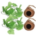 thumbnail image 2 of EeaseMX 4 piezas de cáscara de coco, nido pequeño para mascotas, casa para reptiles, casa para mascotas de cáscara de coco, 2 of 7