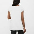 thumbnail image 4 of AherBiu Summer Tops for Women Round Neck Cap Sleeve Stretch Comfy Fitting Basic Layer Top Tees Shirts, 4 of 7