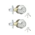 thumbnail image 1 of Decor Mo 1 Side Keyed-Alike  Deadbolt Lock,Same-key Single Cylinder Dead Bolt, Satin Nickel, 2 Pack, 1 of 7