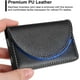 thumbnail image 2 of Apuakthei - Tarjetero de visita de piel sintética con bolsillo para tarjetas de crédito, tarjetero delgado con cierre para hombre o mujer, hogar y oficina, estilo: negro., 2 of 5
