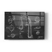 Epic Art 'Ice Cream Scoop Blueprint Patent Chalkboard' Acrylic Glass Wall Art, 12"x16"