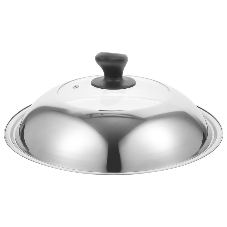 Visible Cooking Pot Cover, Pot Cover, Visible Pot Cover, Food Cover,  Cooking ToolStainless Steel Pot Cover Household Visible Pan Lid Wok Cover  with Knob 