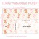 thumbnail image 5 of Papel de regalo WRAPLULU Conejito con lazo rosa 4 hojas jumbo 70x100 cm, 5 of 7