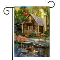 thumbnail image 2 of Briarwood Lane Lakeside Cabin Garden Flag, 2 of 4
