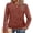 Caramel Red, variant on Ronuti Womens Sweaters Long Sleeve Shirts Fall Fashion 2026 Trendy Tops Ruched Outfits Winter Clothing Brown Shirts