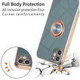 thumbnail image 2 of Electroplated Magnetic Ring Holder Case, 360 Degree with Rotation Metal Finger Ring Holder Magnet Car Holder Soft Silicone Shockproof Cover for iPhone 12 6.1 inch - Gray, 2 of 14