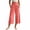 Rose Gold, variant on CAIVO Women Casual Fold Over Waistband Yoga Pants Flowy Gaucho Pants With Pleated Detail Wide Leg Cropped Calf Length Comfort Solid Color Trendy Trousers