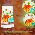 thumbnail image 2 of 2-Pack Fall Pumpkin & Thankful Microfiber Kitchen Towels with Bonus Fall-Themed Spatula, 15 in. x 25 in. Absorbent Quick-Dry Seasonal Autumn Home Decor, 2 of 7