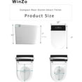 thumbnail image 4 of WinZo Rear Outlet Smart Toilet With Bidet, Back Flush Auto Open, Auto Flush, Instsant Heated Seat, Warm Water and Dryer, LED Night Light for Basement Bathrooms (White, 23"D x 14"W x 18.5"H), 4 of 5
