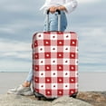 thumbnail image 7 of Susaid Plaid Heart Print Elastic Washable Suitcase Cover with Hidden Zipper, Fits 18-32 Inch Luggage for Protection During Travel-Medium, 7 of 7