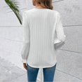 thumbnail image 5 of White Women's Long Sleeve T-shirt, Womens Tops Lace Patchwork V Neck T Shirts Long Sleeves Blouse Loose Casual T Shirts,Women's Long sleeve T-shirt 4XL, 5 of 5