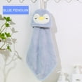 thumbnail image 2 of Cute Coral Fleece Soft Hanging Hand Towels, Funny Cat, Penguin, Bunny, Absorbent Thick Kitchen?Bathroom Towel, Cleaning Cloth Microfiber Rag, Dishcloth, 2 of 5
