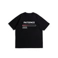 thumbnail image 1 of Patience Loading" Humorous Men's Cotton T-Shirt - Casual Black Tee with Short Sleeves, Round Neck - Perfect for Summer outings, Novelty events & outdoor adventures, 1 of 6