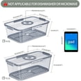 thumbnail image 2 of Caja De Almacenamiento De Cocina Organización Nevera Alimentos con Registrador De Tiempo Bandeja Hermética Refrigerador Preservación Frutas Verduras Mantener Fresco Transparente, 2 of 5