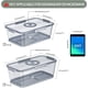thumbnail image 2 of Caja De Almacenamiento De Cocina Organización Nevera Alimentos con Registrador De Tiempo Bandeja Hermética Refrigerador Preservación Frutas Verduras Mantener Fresco Transparente, 2 of 5