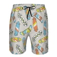 thumbnail image 4 of Wukai Skateboard Print Beach Trunks with Compression Liner Swimsuit Quick Dry Beach Sports Shorts with Pocket-Small, 4 of 8