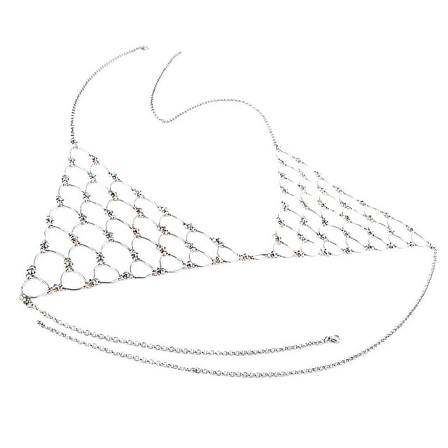 Modo retro Frauen Ketten-BH Kette Mit Für Karneval-Silber