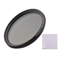 thumbnail image 1 of Camnoon 55mm Multi-Coated Variable ND Filter ND2-ND400 Adjustable Neutral Density Filter with Cleaning Cloth for, 1 of 8