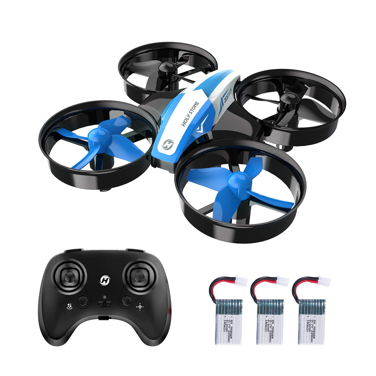 Holy Stone HS210 Mini Drone RC Nano Quadcopter Best Drone for Kids and Beginners RC Helicopter Plane with Auto Hovering 3D Flip Headless Mode and Extra Batteries Toys for Boys and Girls