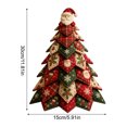 thumbnail image 2 of OCLUN Christmas Patchwork Quilt Tree DIY Craft Kit, Festive Tabletop Christmas Tree Decor with Removable Doll Ornaments,With Light,J, 2 of 6