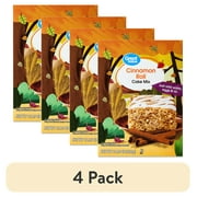(4 pack) Great Value Cinnamon Roll Cake Mix, 15.25 oz