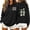 Black, variant on Hurxie Sweatshirt Hoodies Halloween for Women Graphic Pullover Top White,L